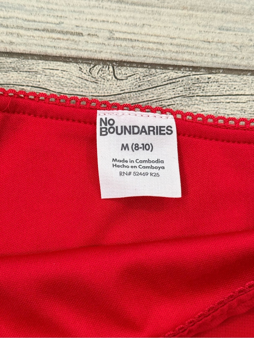 No Boundaries Red Mini Skirt - Picture 2 of 2